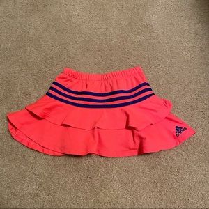 Girls (5) Adidas 3 Stripes Coral Skort